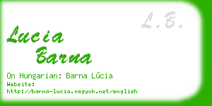 lucia barna business card