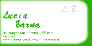 lucia barna business card